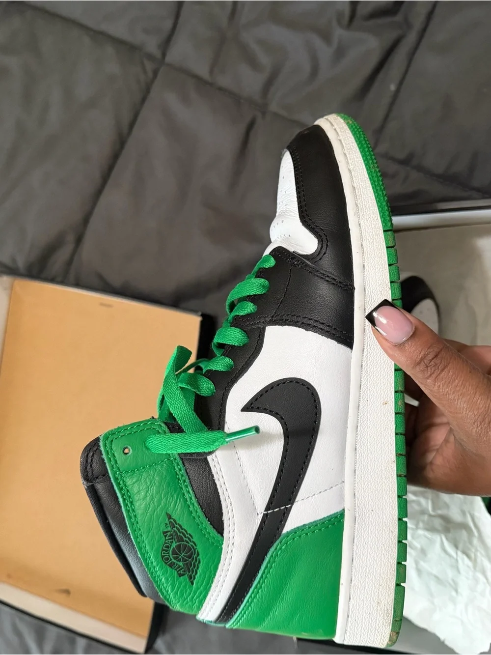Nike Air Jordan 1 Green and Black Hightop